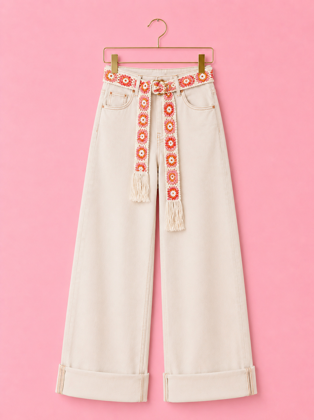JEANS CROCHET CREAM