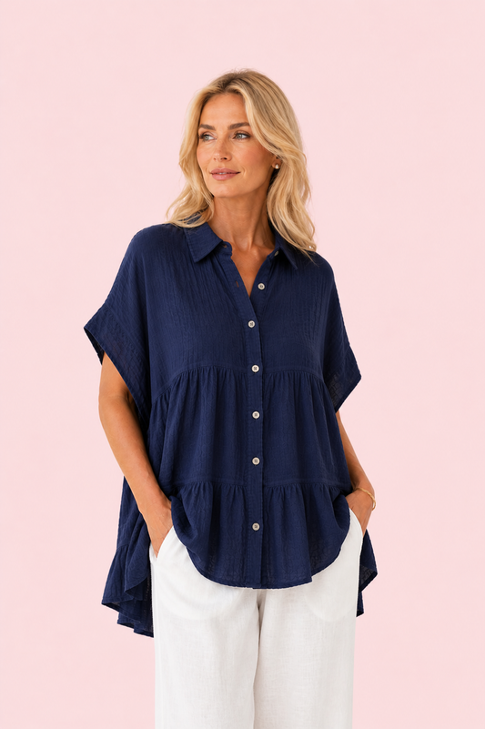 BLUSA MENORCA MARINO