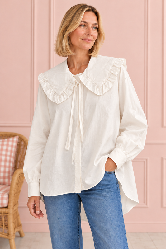 CAMISA CUELLO BABY BLANCA