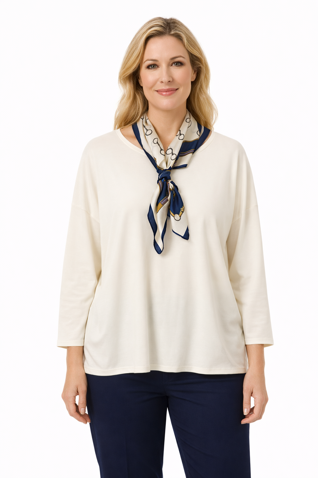 CAMISETA CON PAÑUELO LICRA BLANCA