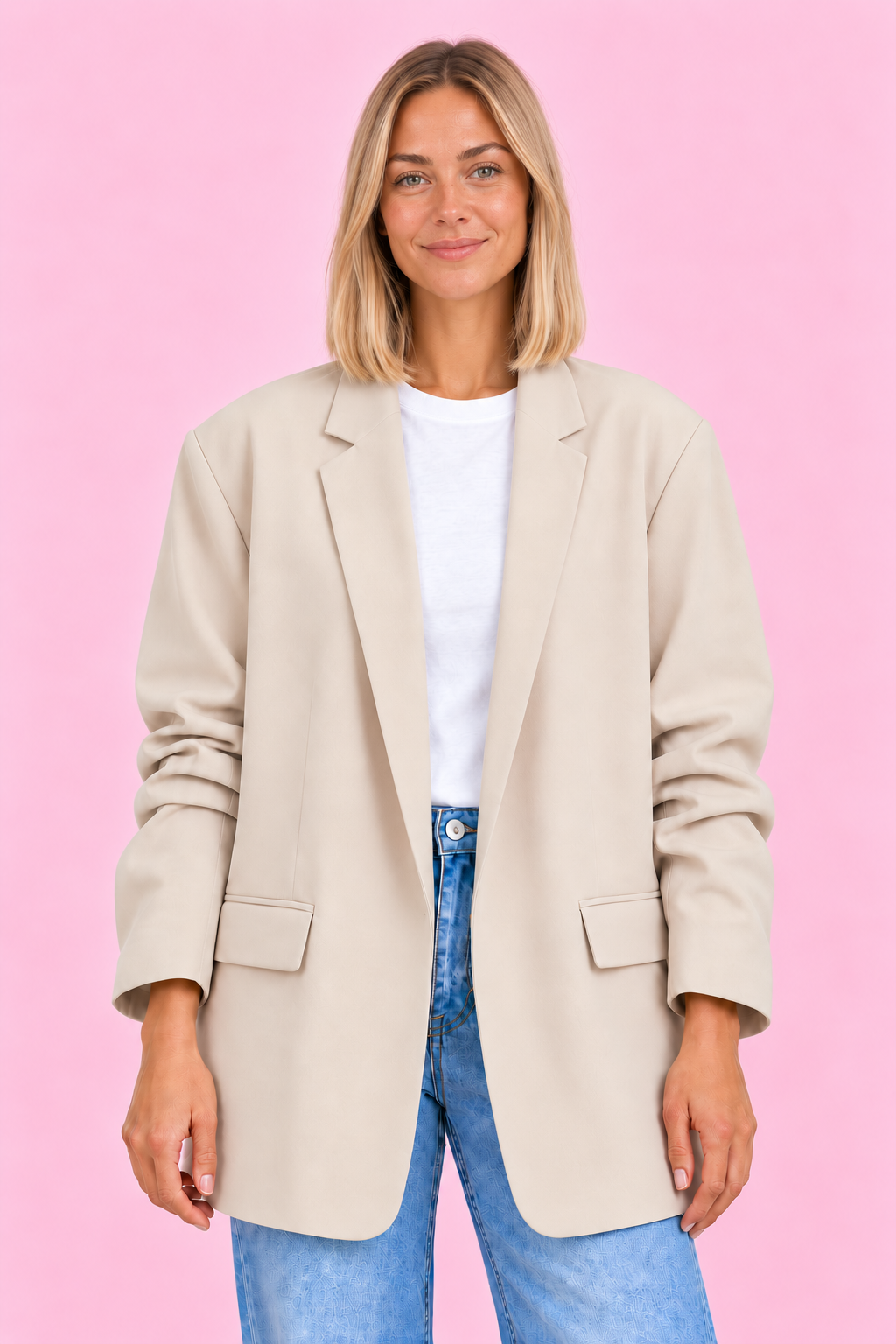 BLAZER BOBBAS BEIGE
