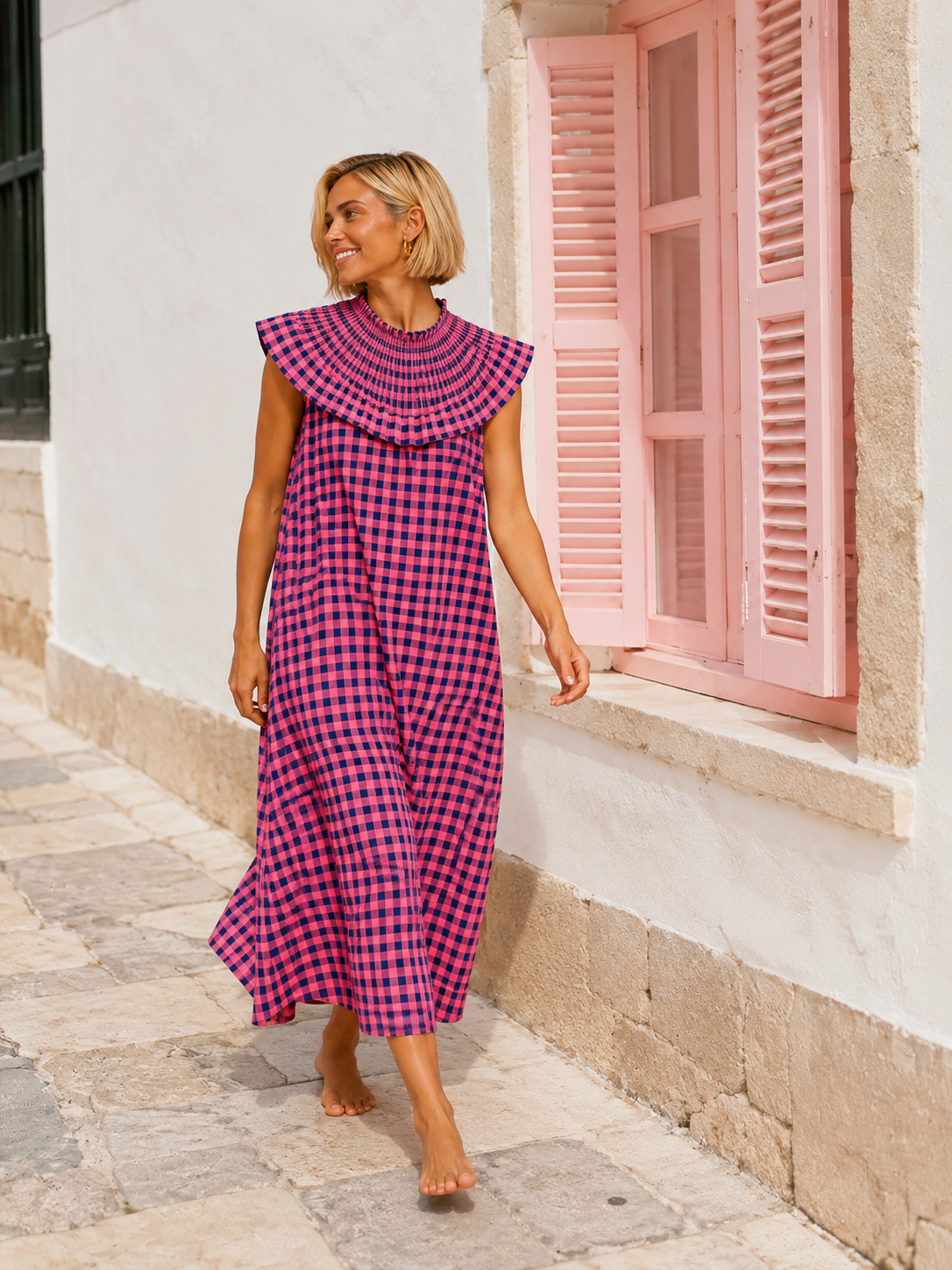 VESTIDO AMARETO VICHY PURPLE
