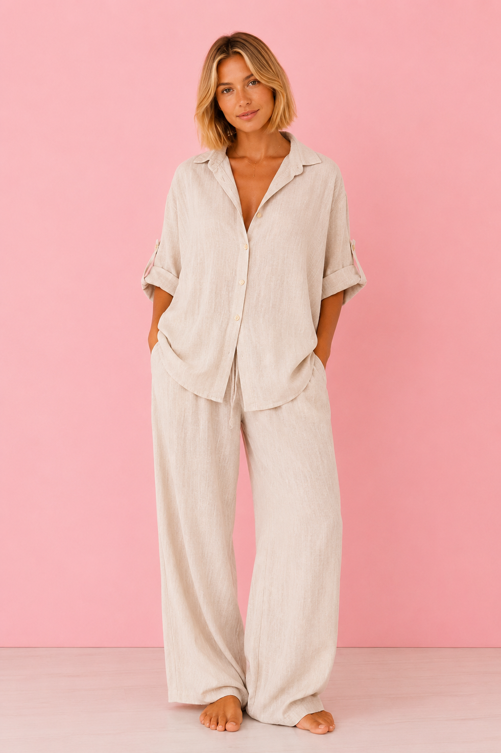 CONJUNTO LINO TOSTADO