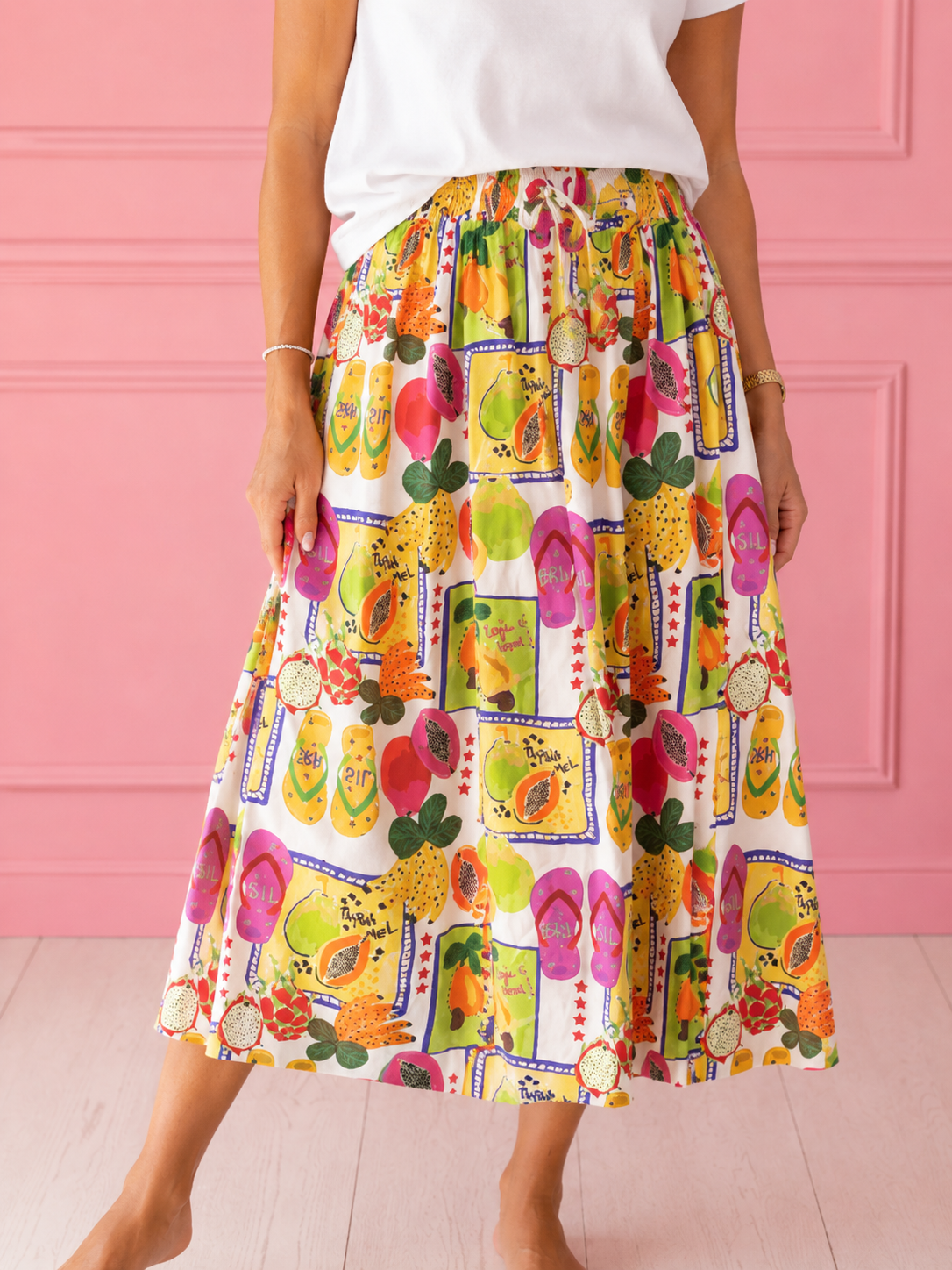 FALDA POPY PAPAYA