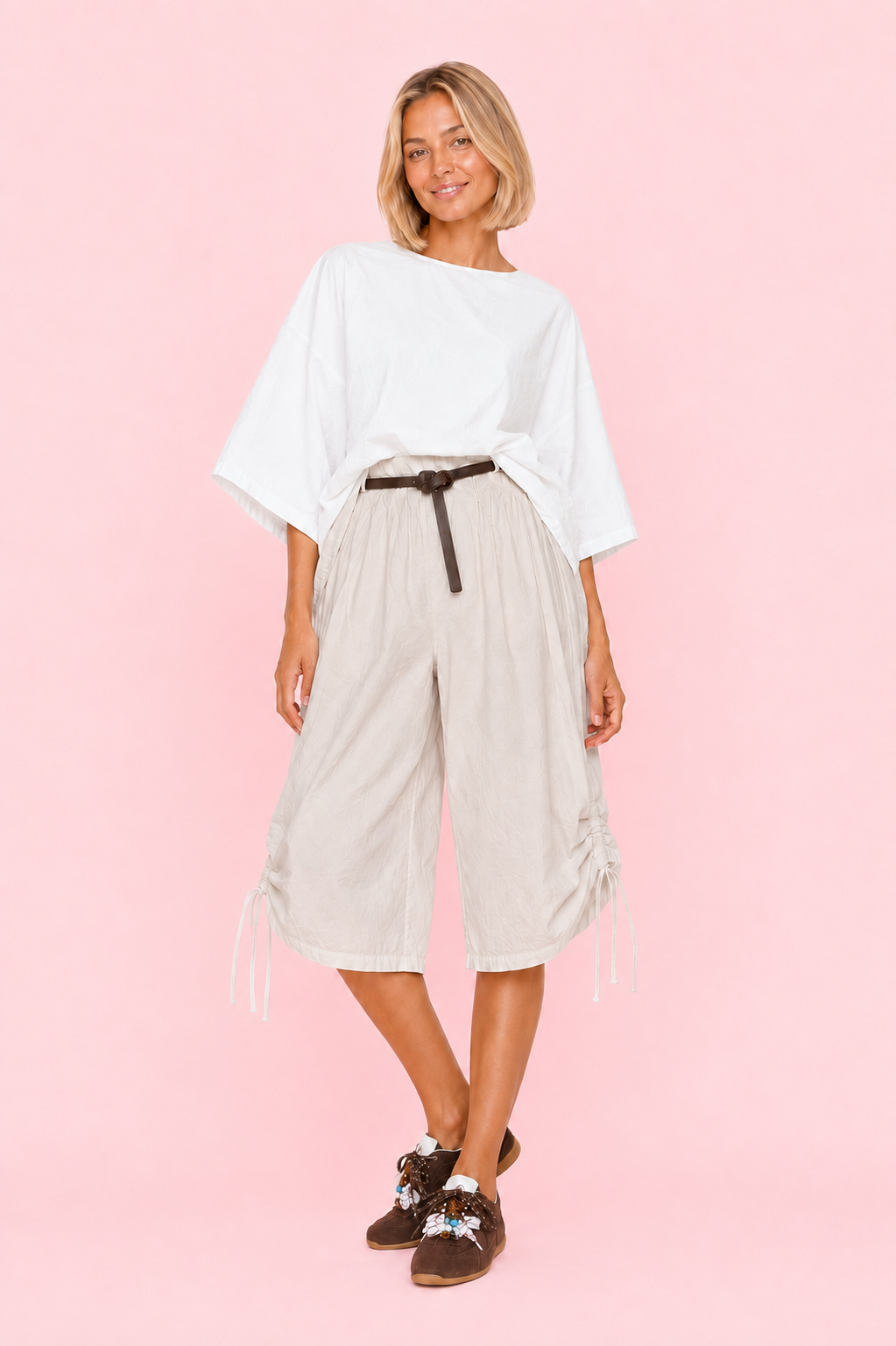 PANTALON CAPRI BEIGE