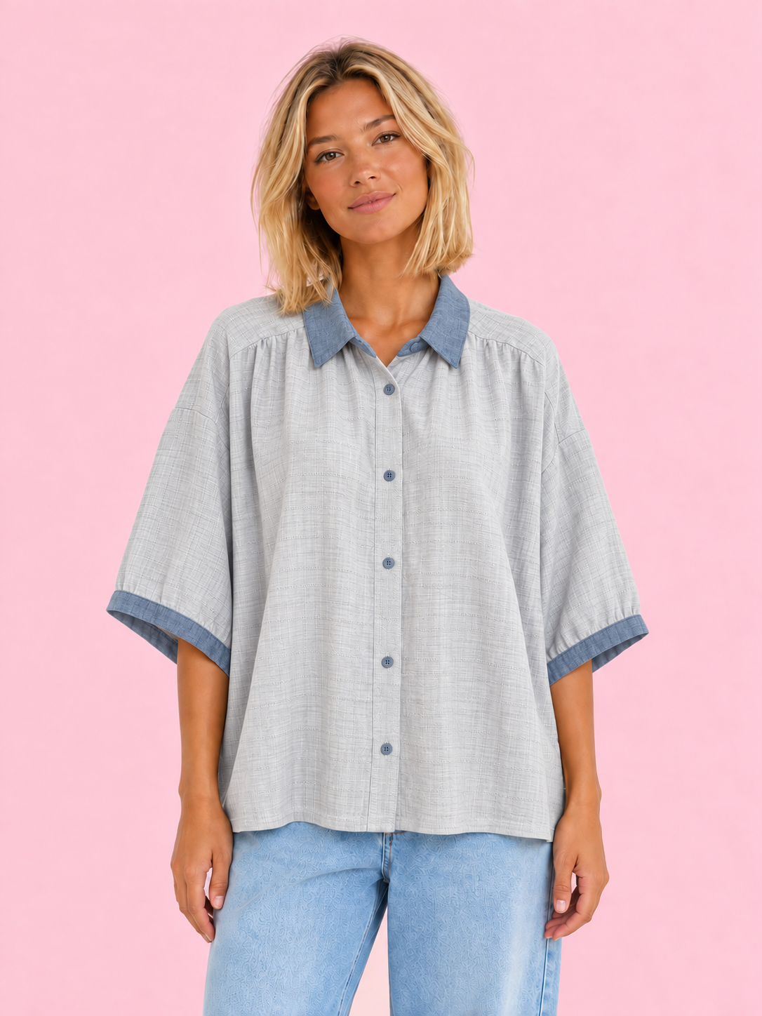 CAMISA CAYETANA BLUE