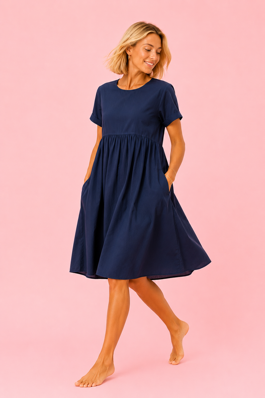 VESTIDO LEONOR MARINO