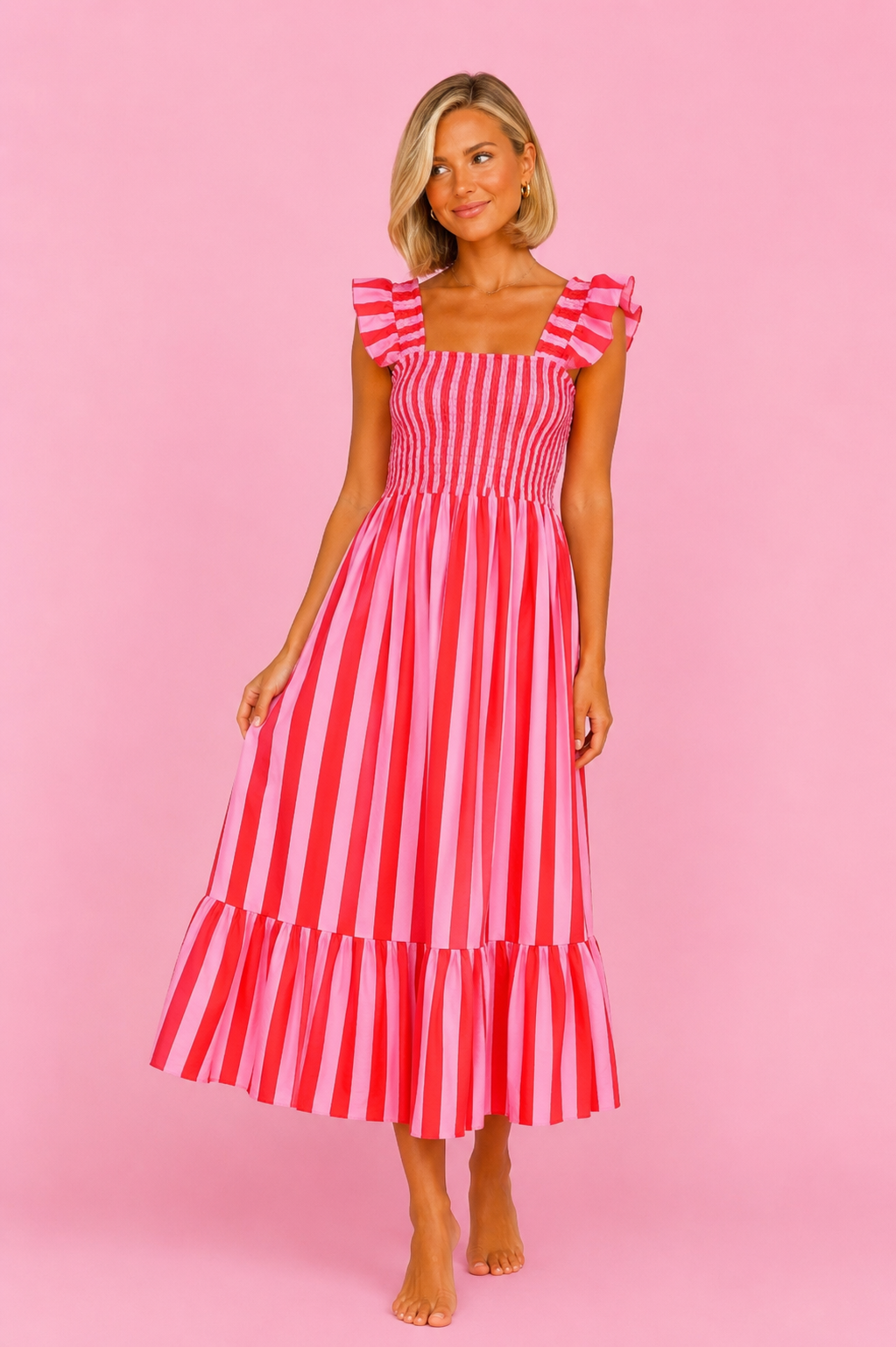 VESTIDO OLIVIA ROSA&ROJO