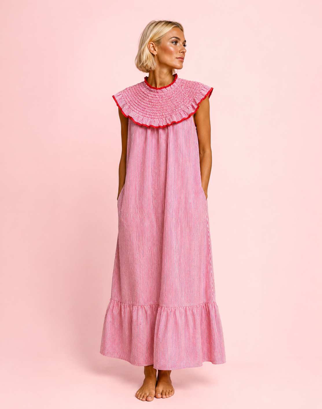 VESTIDO AMARETO ROJO