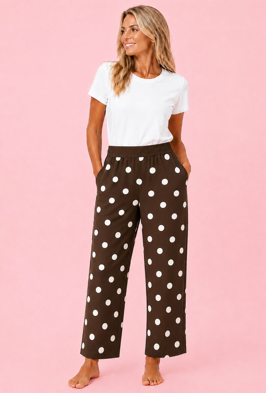 PANTALON MARIN LUNARES CHOCO