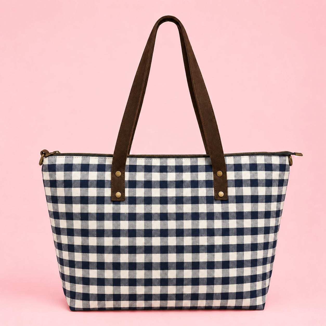 BOLSO VICHY PIEL MARINO