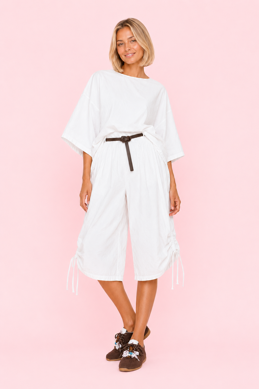 PANTALON CAPRI BLANCO