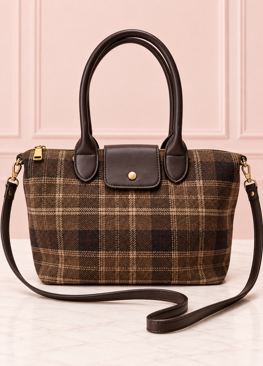 BOLSO SCOTTY TARTAN BROWN