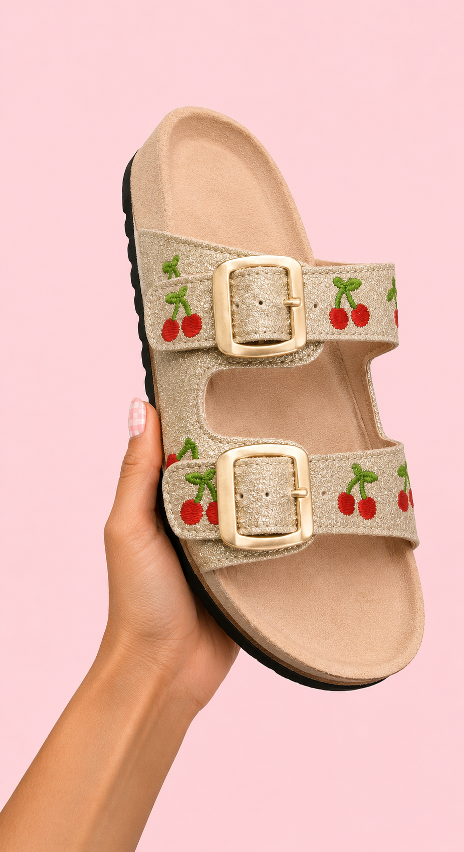 SANDALIA CHERRY GLITTER