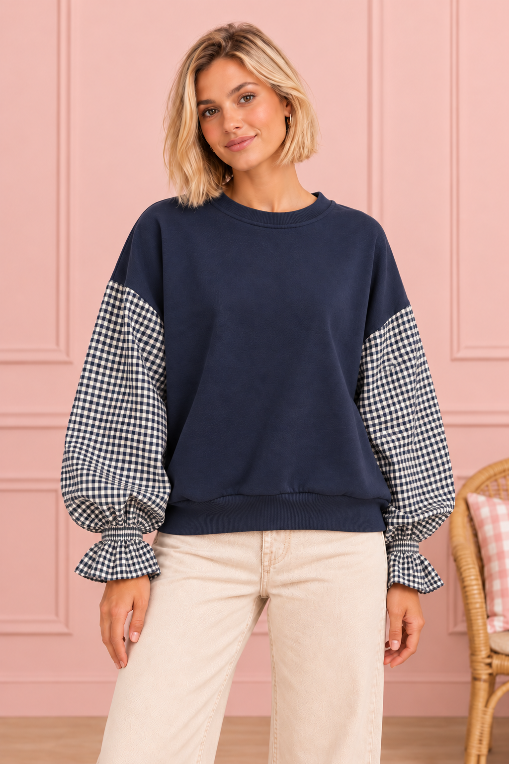 SUDADERA MENCIA AZUL MARINO