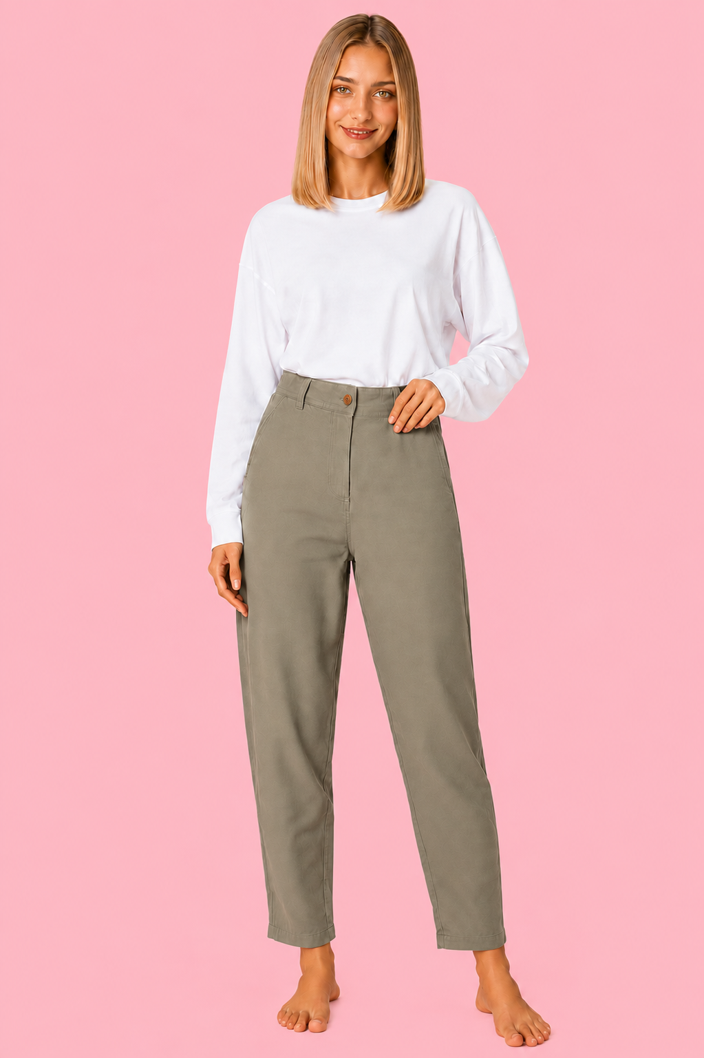 JEANS MUSE VERDE KAKI