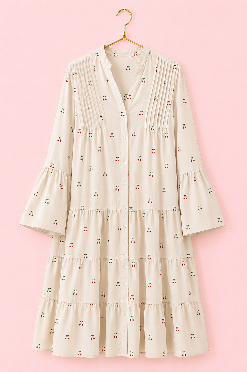 VESTIDO CHERRY BLOSSOM TOSTADO