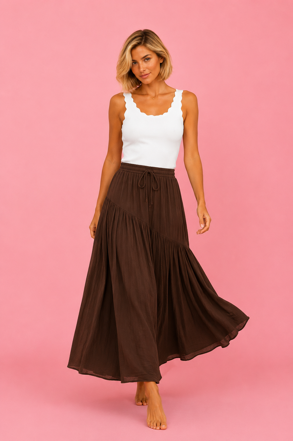 FALDA PAMELA CHOCOLATE