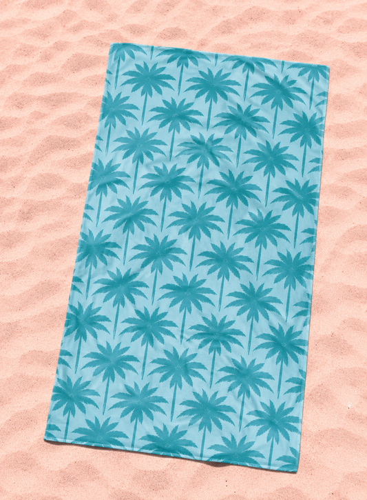 TOALLA DE PLAYA PALMERAS BLUE