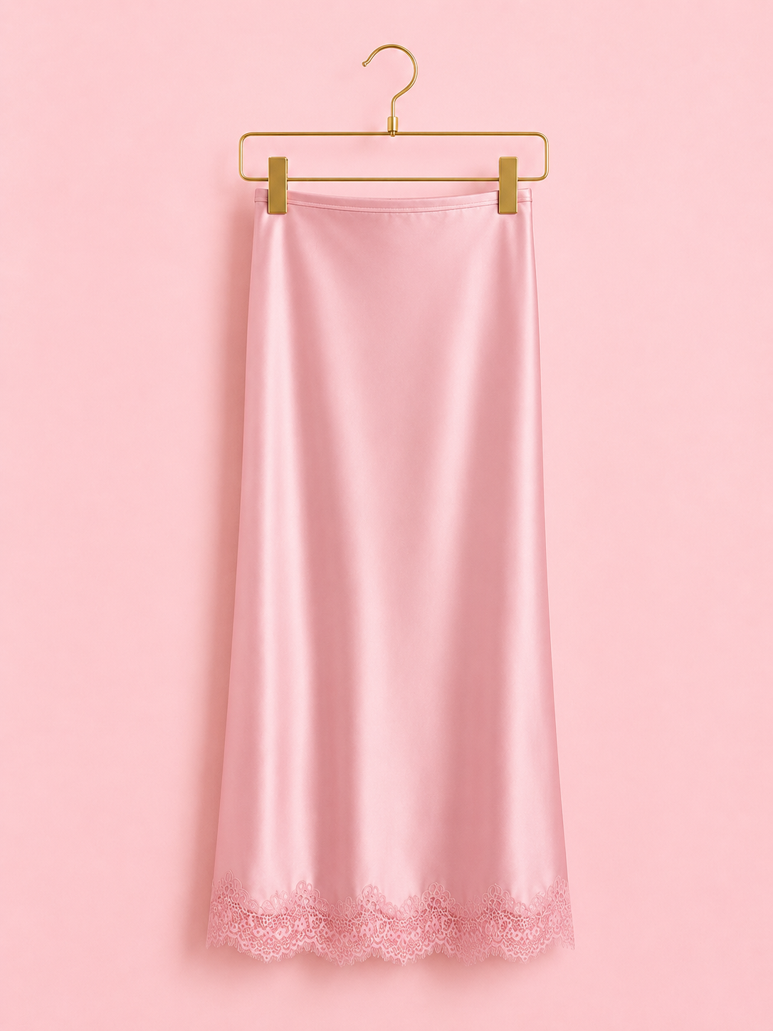 FALDA SATINADA PASTEL ROSE