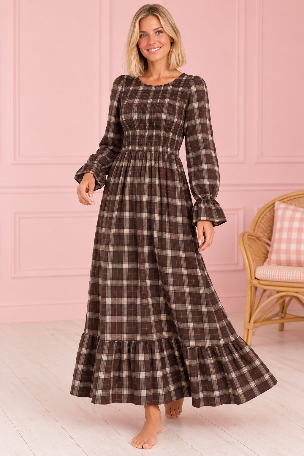 VESTIDO MERCEDES BROWN