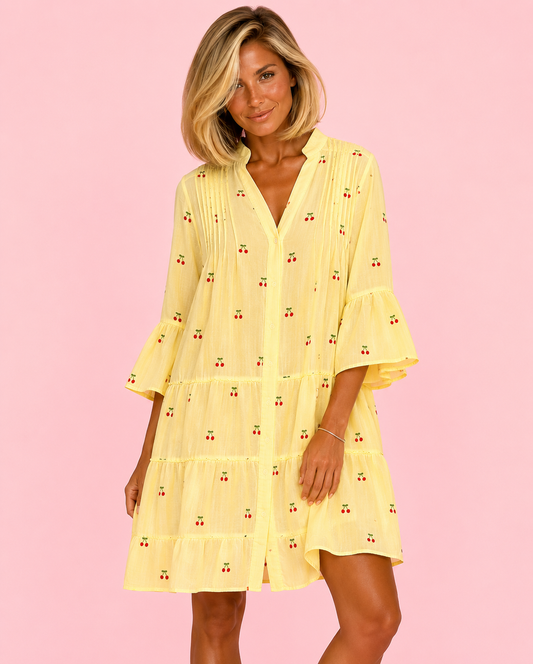 VESTIDO CHERRY BLOSSOM AMARILLO