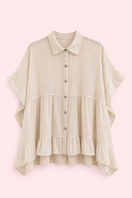 BLUSA MENORCA TOSTADA