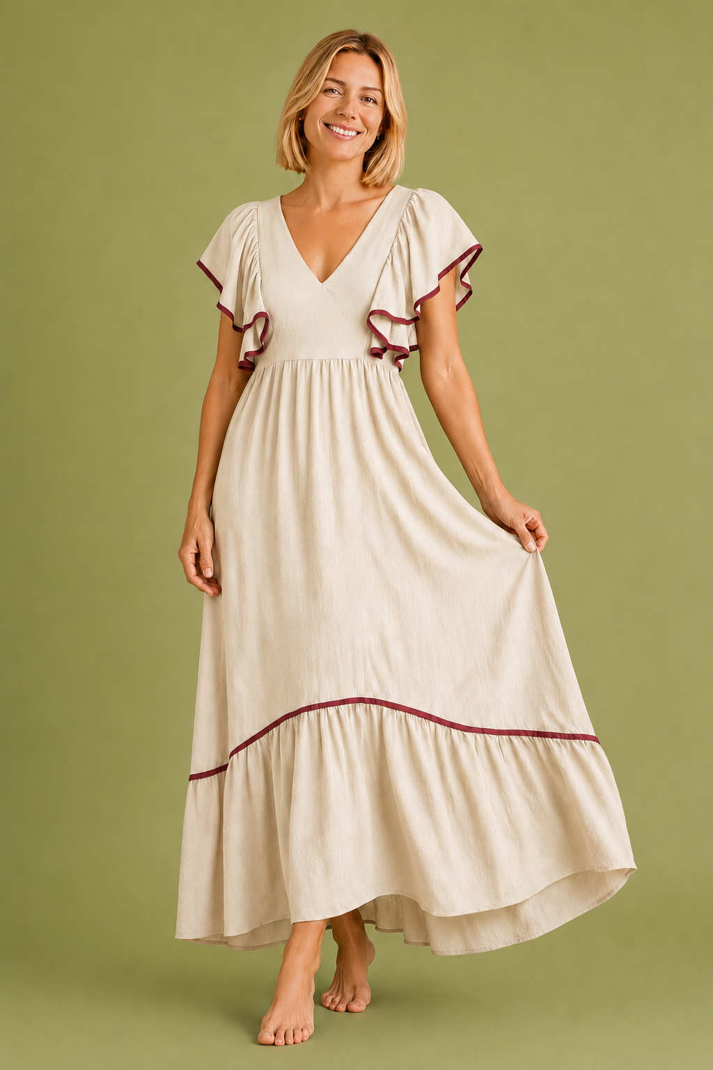 VESTIDO CAROLINA BEIGE
