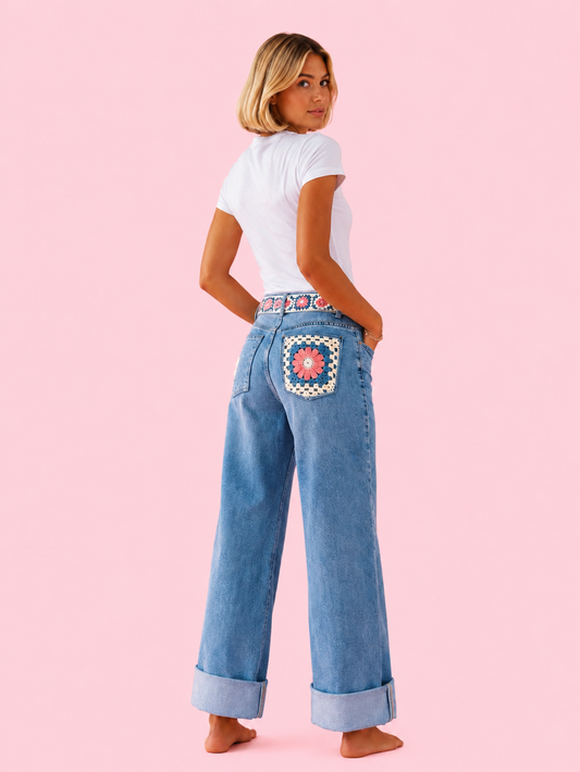 JEANS CROCHET BLUE