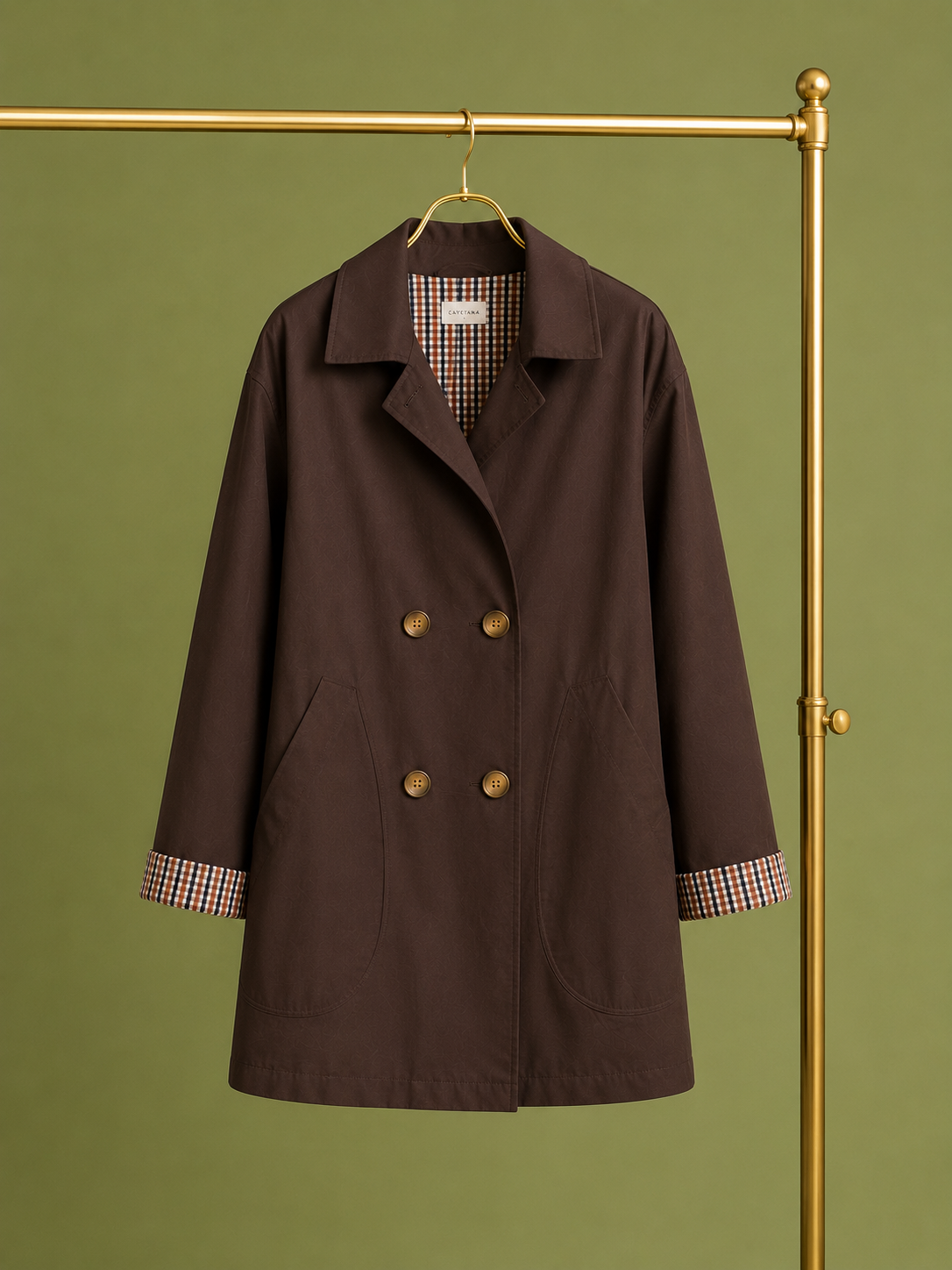 GABARDINA VICHY CHOCOLATE