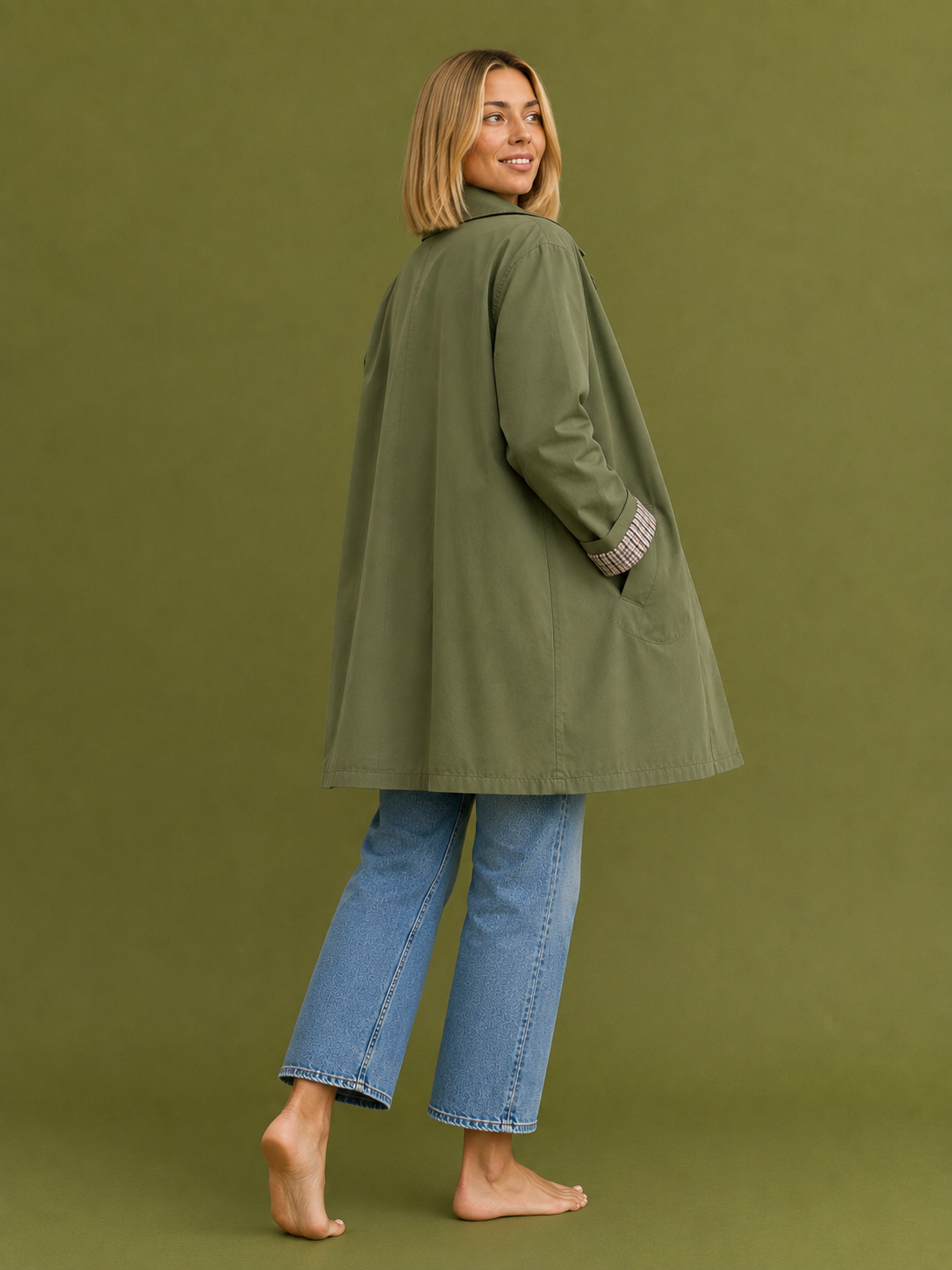 GABARDINA VICHY VERDE MILITAR