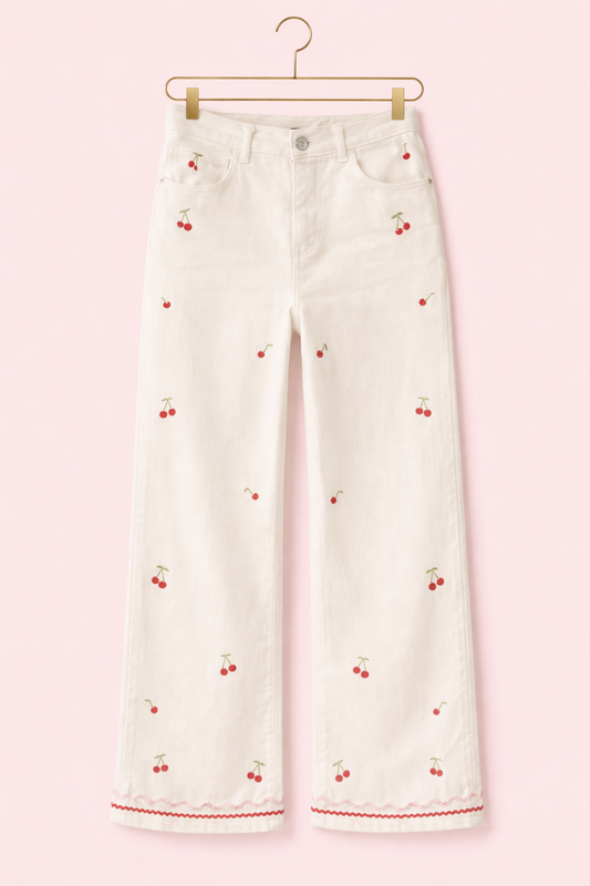 JEANS CHERRY WHITE