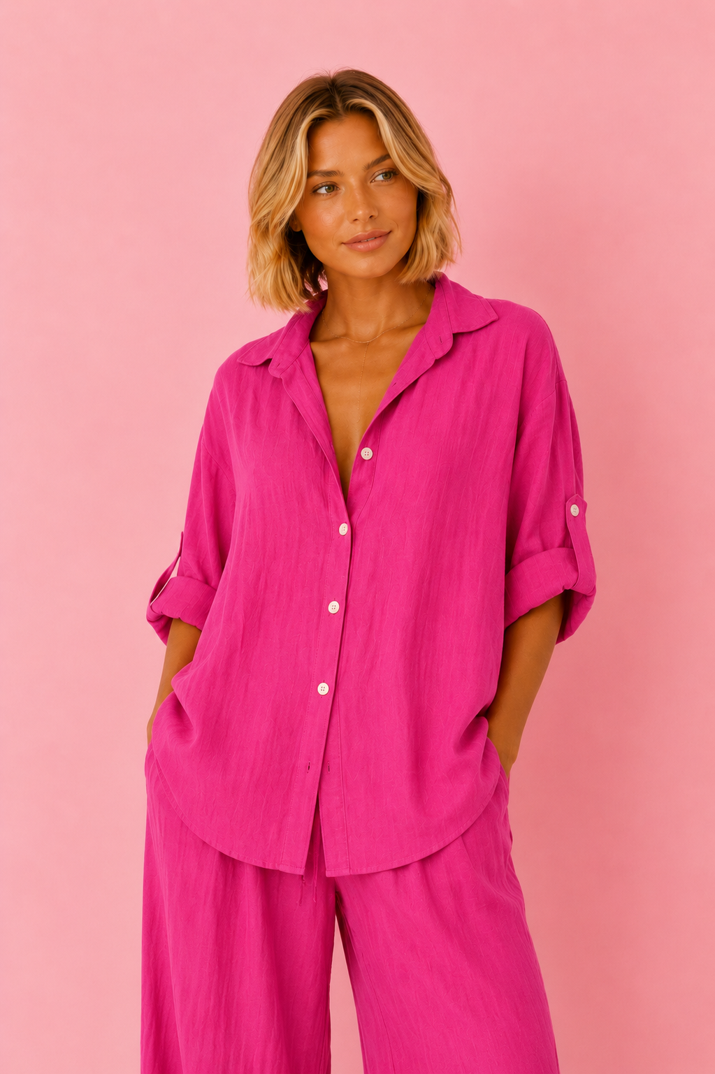 CONJUNTO LINO FUCSIA
