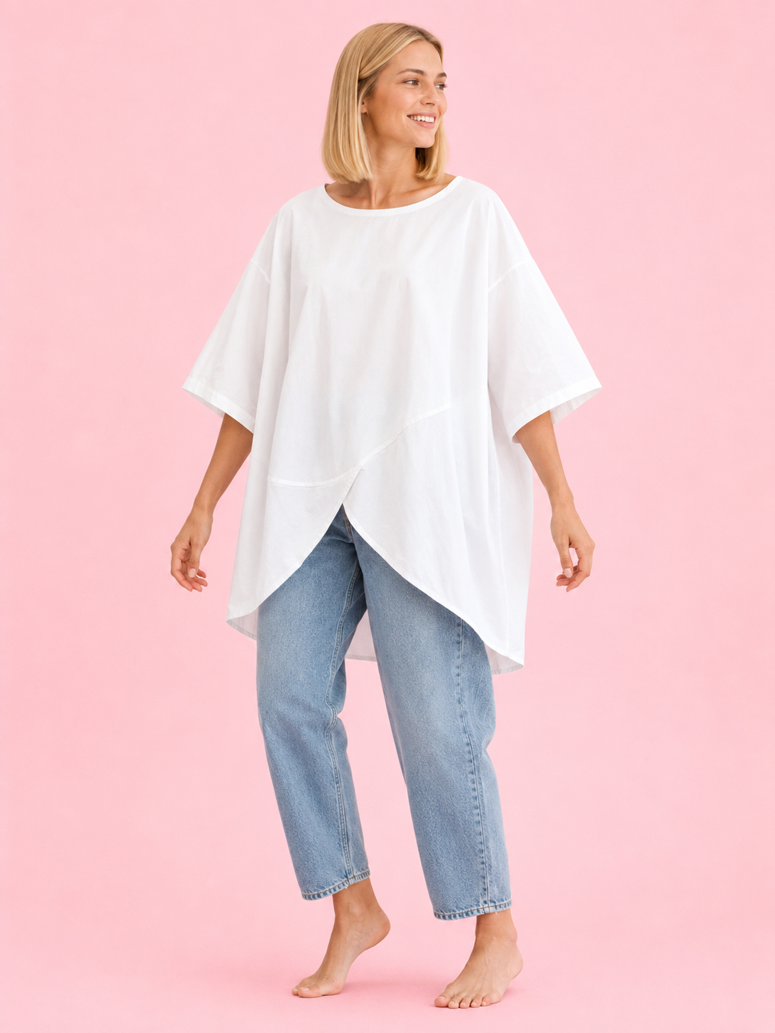 MAXI BLUSON POPELIN BLANCO