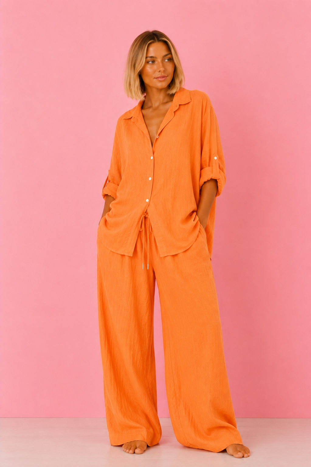 CONJUNTO LINO NARANJA