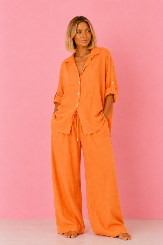 CONJUNTO LINO NARANJA