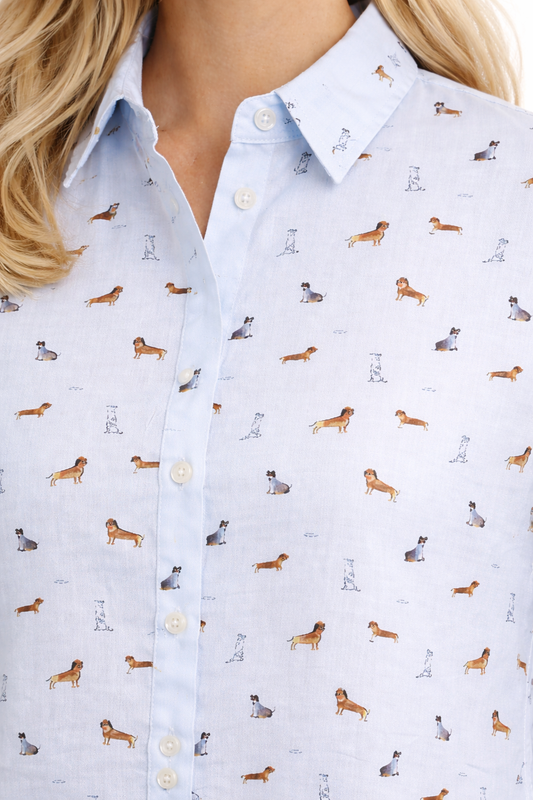 CAMISA SALCHICHA CELESTE