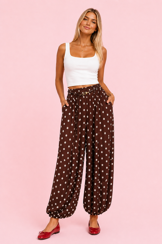 PANTALON LUNARES CHOCOLATE