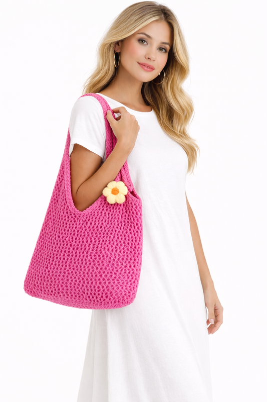 BOLSO CROCHET FUCSIA