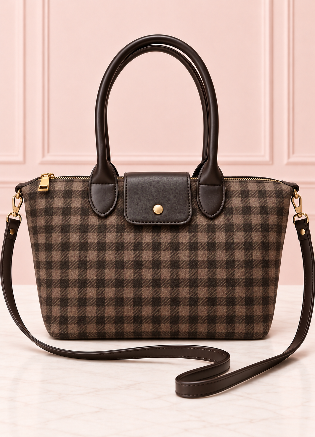 BOLSO SCOTTY VICHY KHAKI
