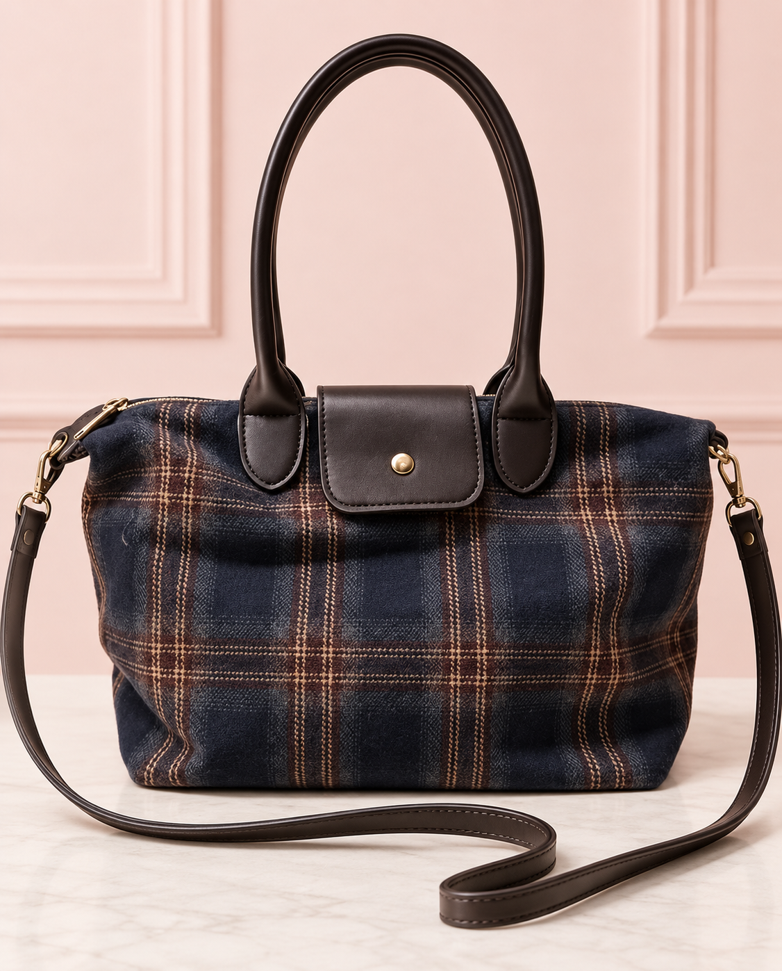 BOLSO SCOTTY TARTAN BLUE