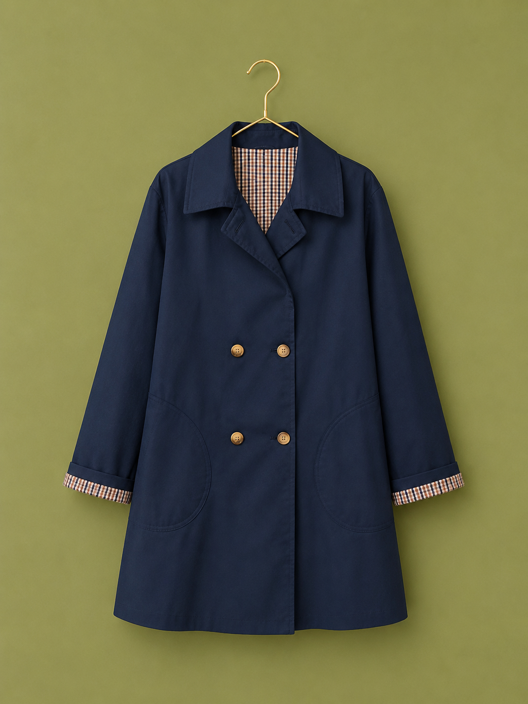 GABARDINA VICHY AZUL MARINO