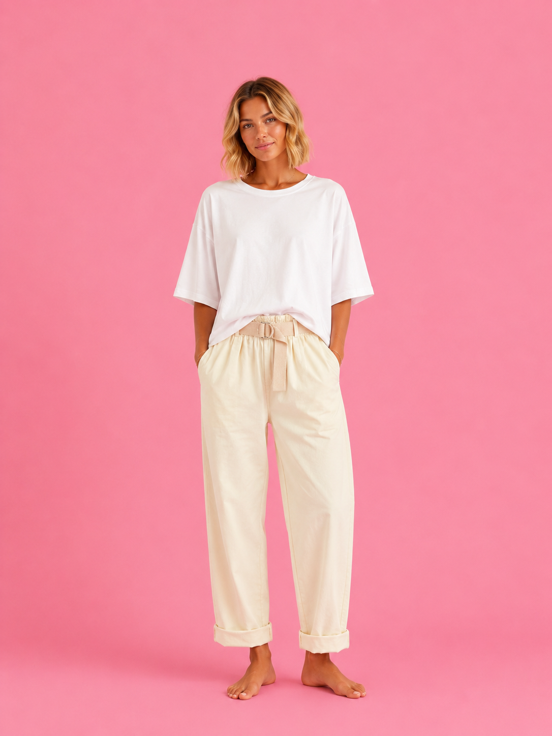 PANTALON FLAFY CREMA