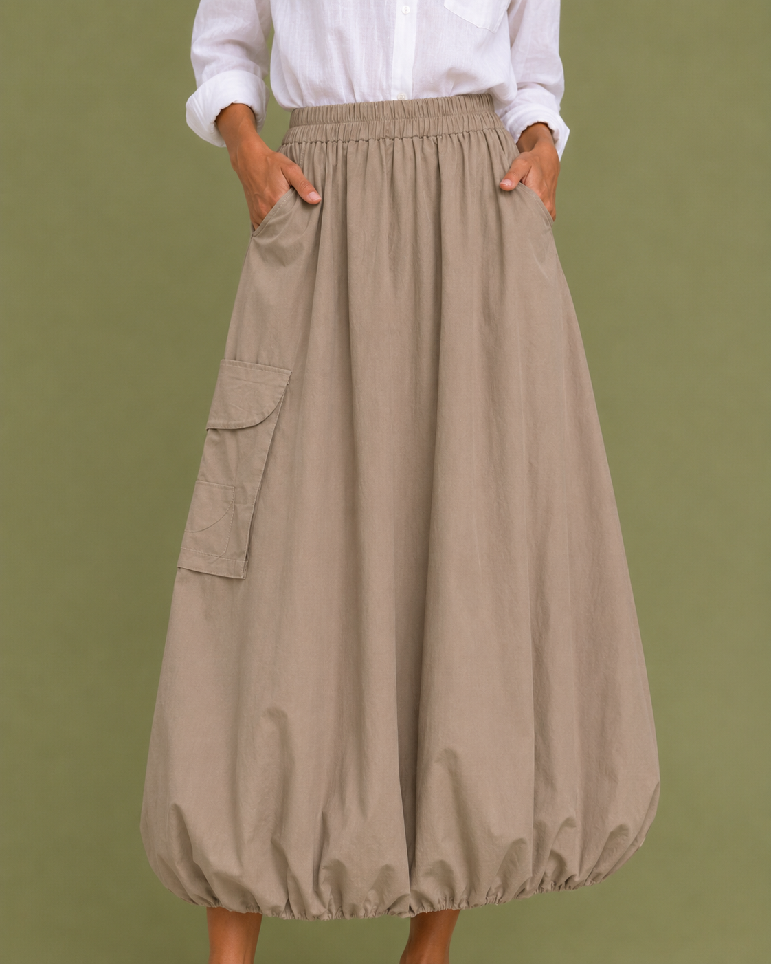 FALDA CARGO TAUPE
