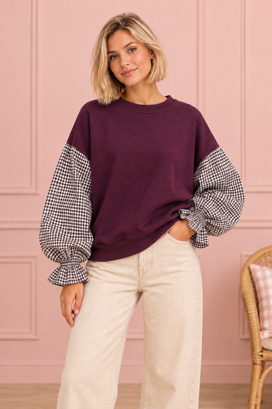 SUDADERA MENCIA BERENJENA