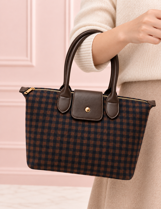 BOLSO SCOTTY VICHY BROWN