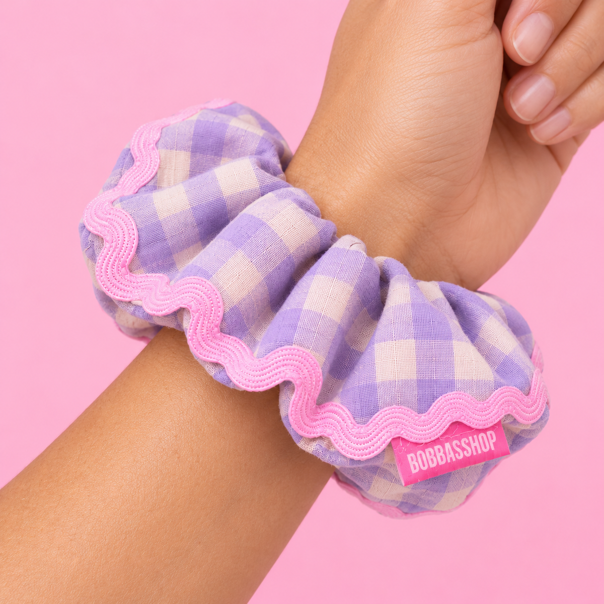 SCRUNCHIE VICHY LAVANDA