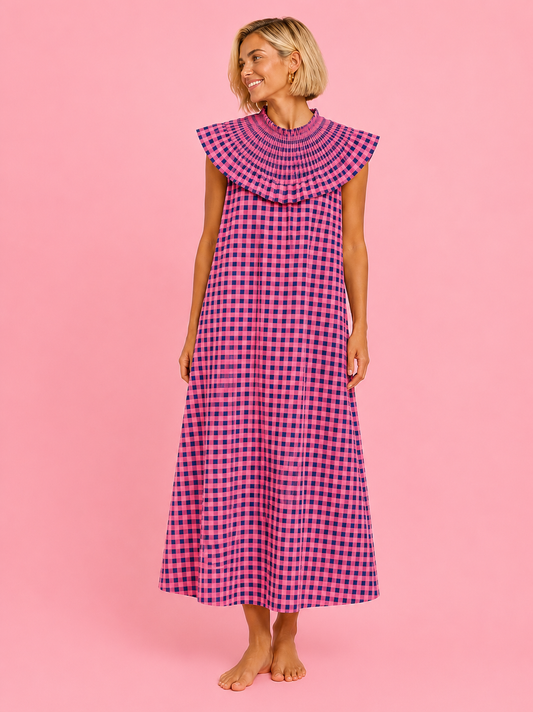 VESTIDO AMARETO VICHY PURPLE