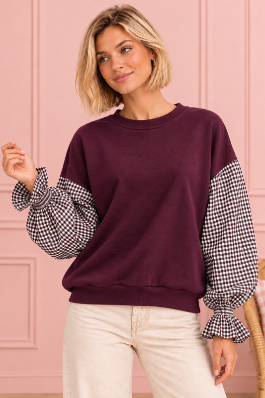 SUDADERA MENCIA BERENJENA