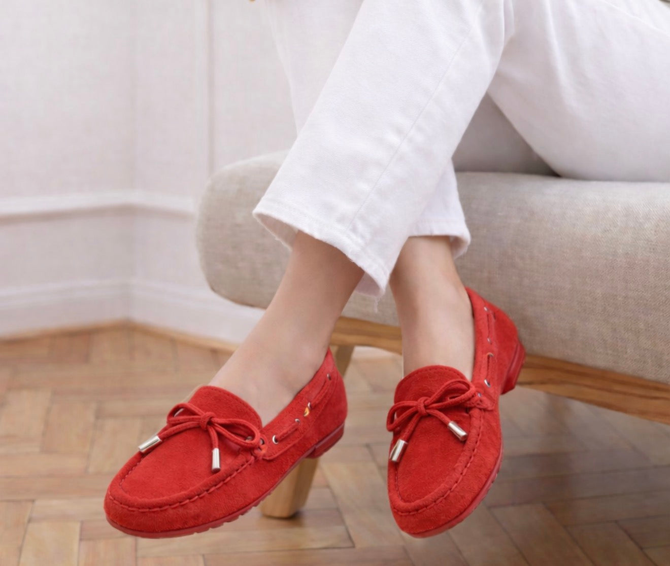 MOCASIN CORDON ROJO
